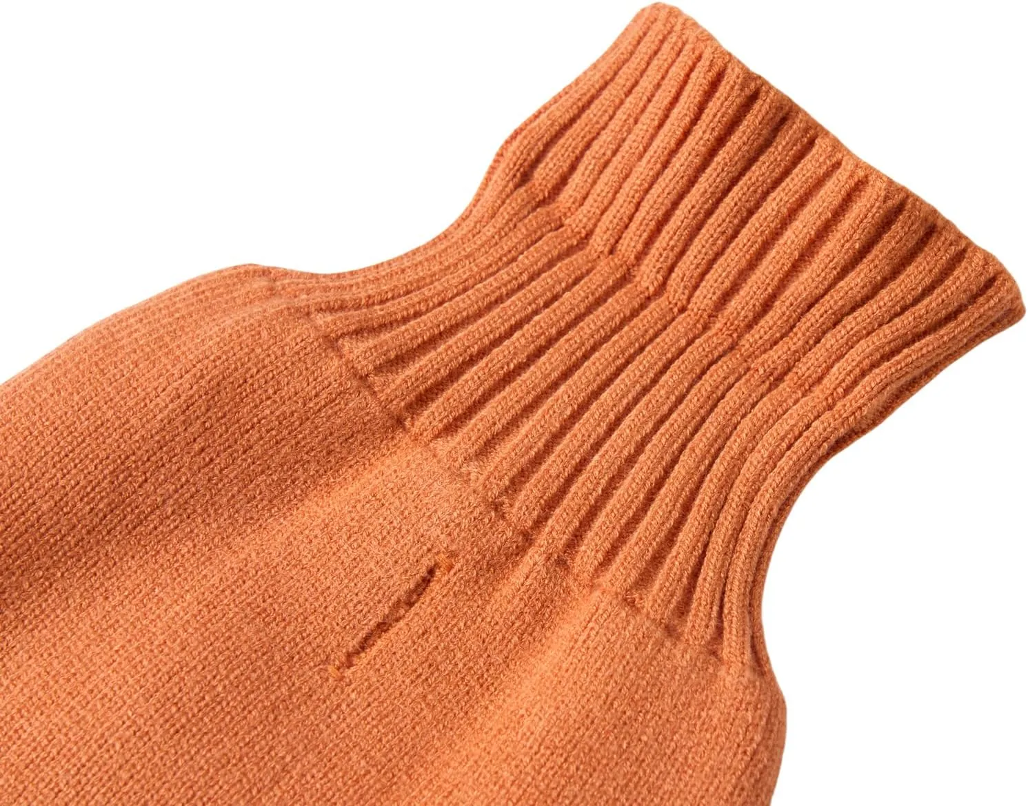 Orange Knitted Dog Sweater Dress, Dog Sweaters for Small Dogs Girl, Maltese Cat Apparel, Small (S)
