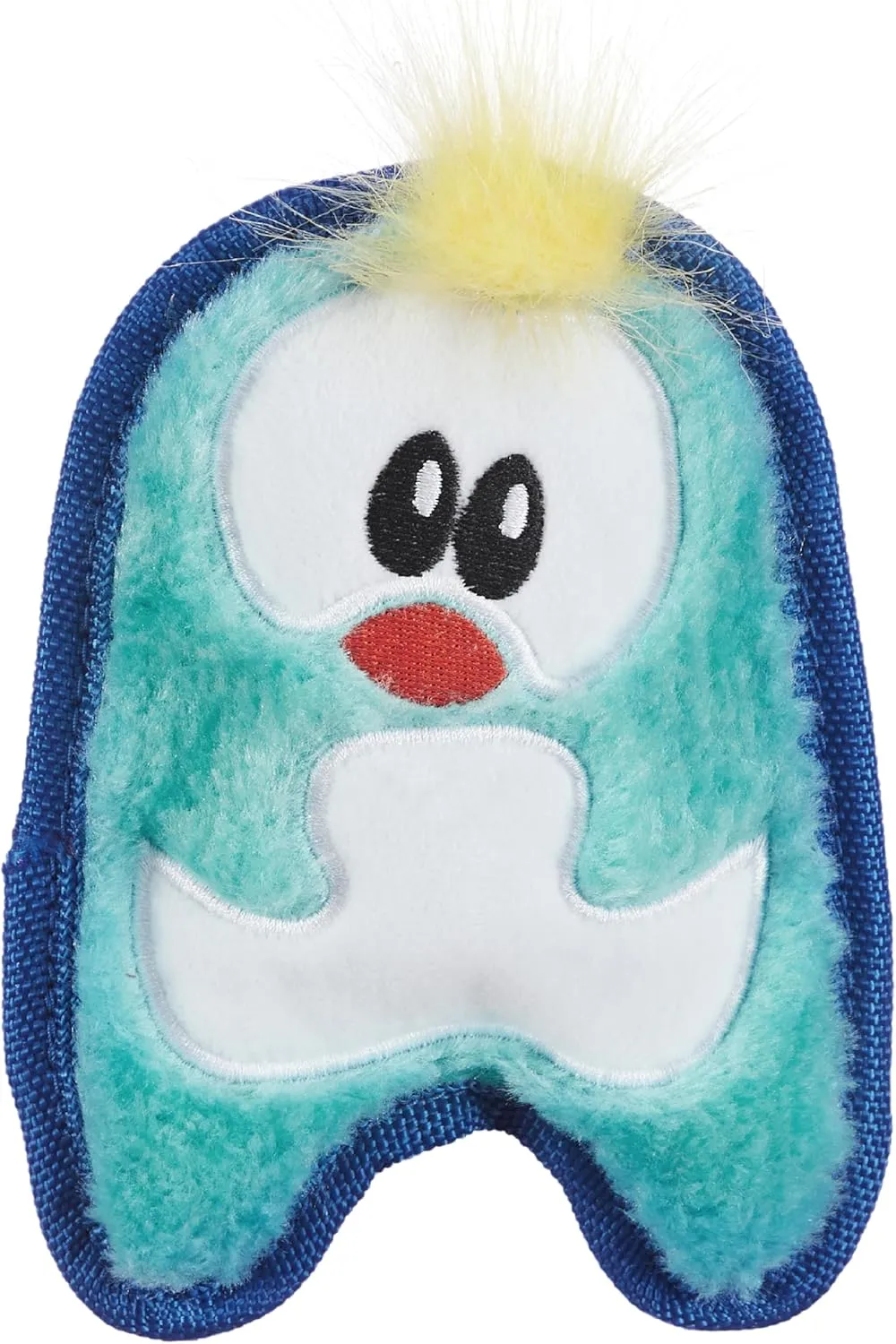 Outward Hound Durablez Minis Stuffing-Free Squeaky Interactive Dog Toy, Tough Plush, Penguin, Blue, XS