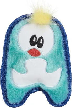 Outward Hound Durablez Minis Stuffing-Free Squeaky Interactive Dog Toy, Tough Plush, Penguin, Blue, XS
