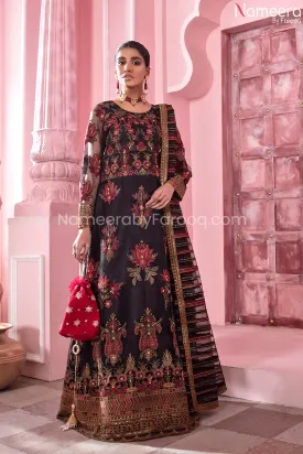 Pakistani Designer Black Lehenga with Choli #PR199