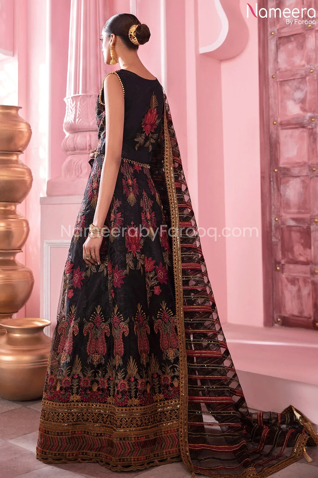 Pakistani Designer Black Lehenga with Choli #PR199