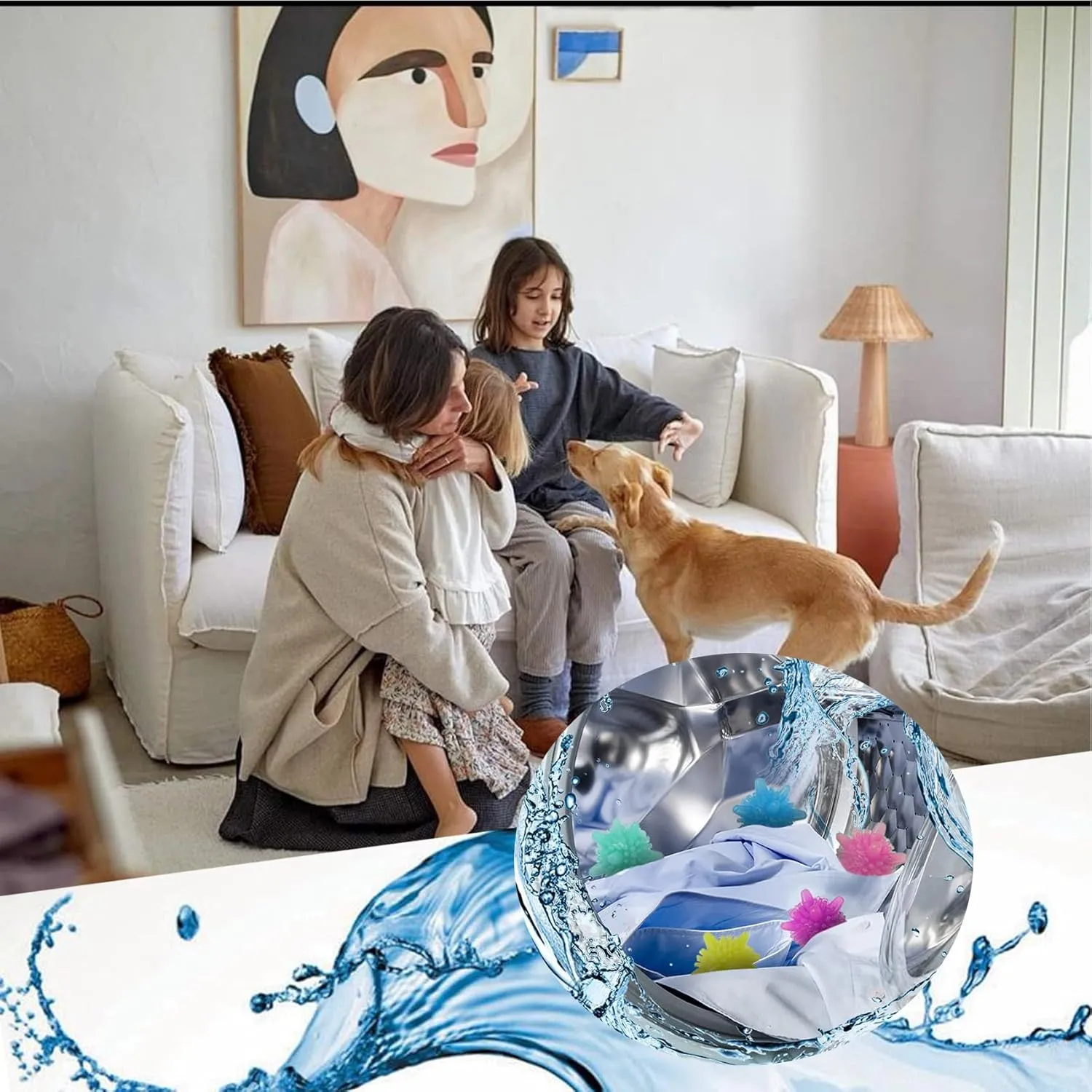 Pet Hair Remover for Laundry, 9PCS Non-Toxic Lint Remover Washing Balls Reusable Dryer Balls Pet Hair Dryer Ball Lint Remover for Laundry Pet Fur Remover for Laundry Bedding Clothes