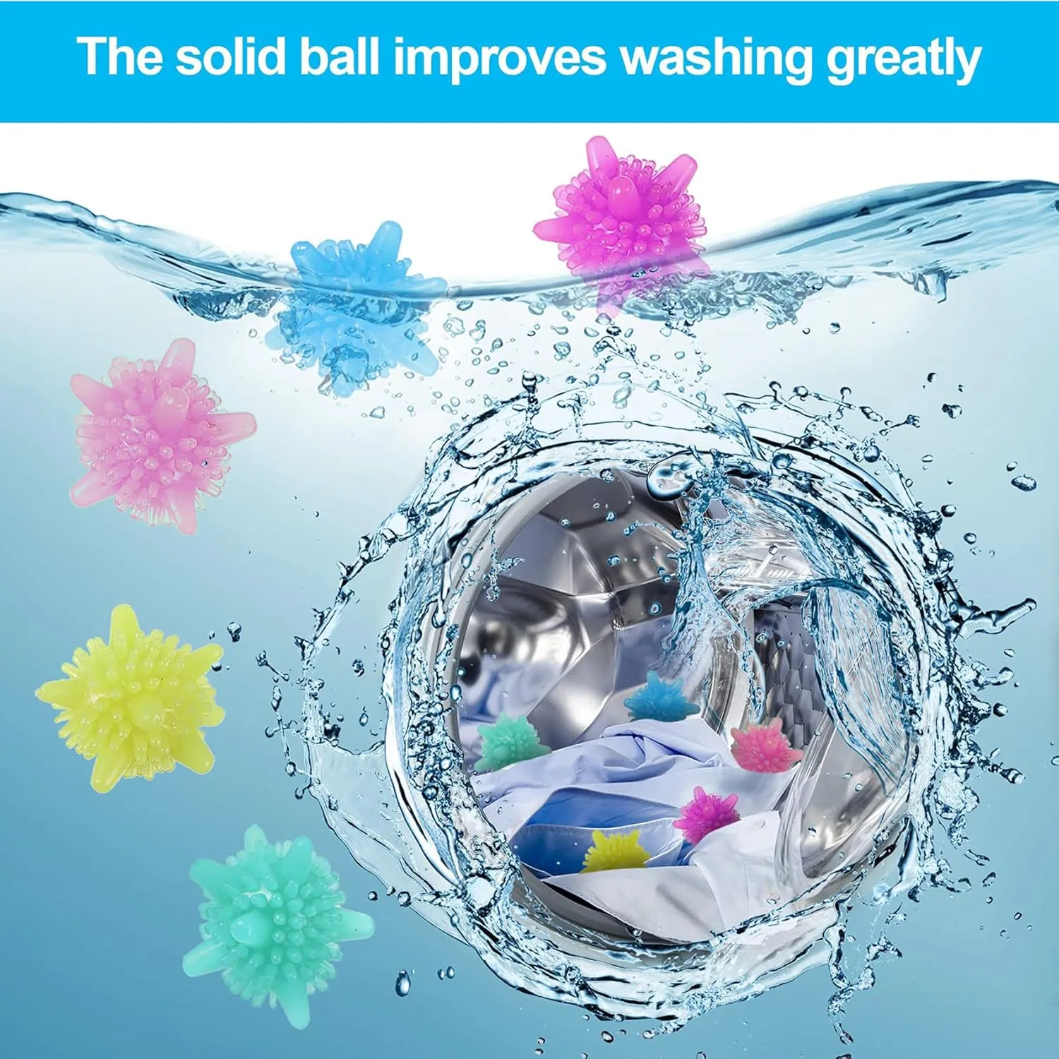 Pet Hair Remover for Laundry, 9PCS Non-Toxic Lint Remover Washing Balls Reusable Dryer Balls Pet Hair Dryer Ball Lint Remover for Laundry Pet Fur Remover for Laundry Bedding Clothes