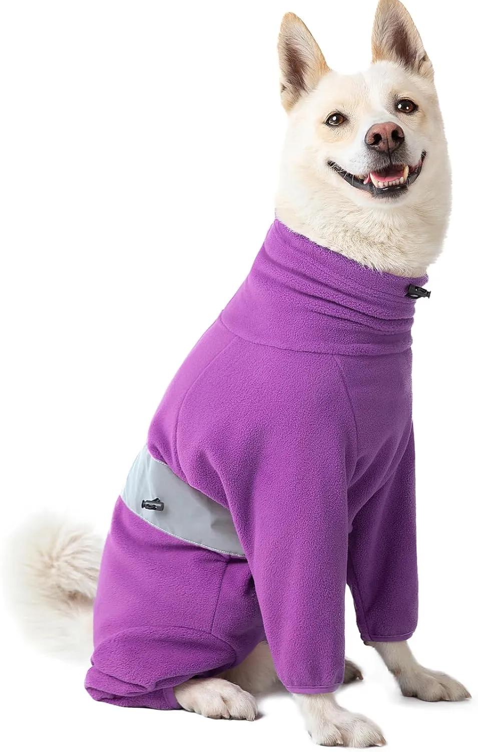 Polar Fleece Dog Jacket - Warm Winter Coat for Medium & Large Dogs, Cold Weather Snow Jacket with Pullover Design