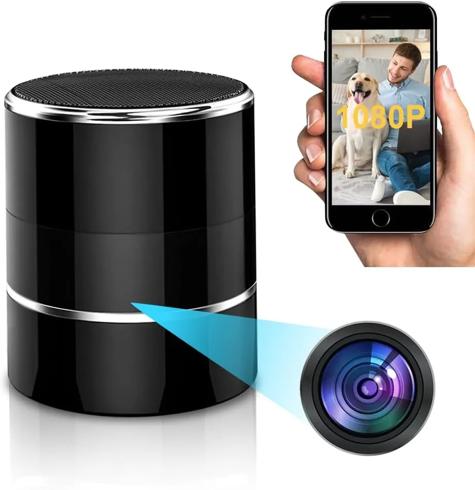 Security Camera in Bluetooth Speaker with 240Viewing Angle,Motion Activated,Indoor Security Cameras Wireless with Cell Phone App, camaras espias ocultas 1080P for Home Security(2.4/5Ghz)