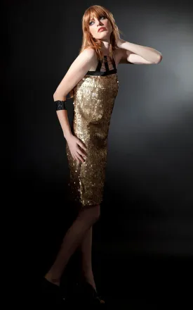 Short Sequin Elastic Dress