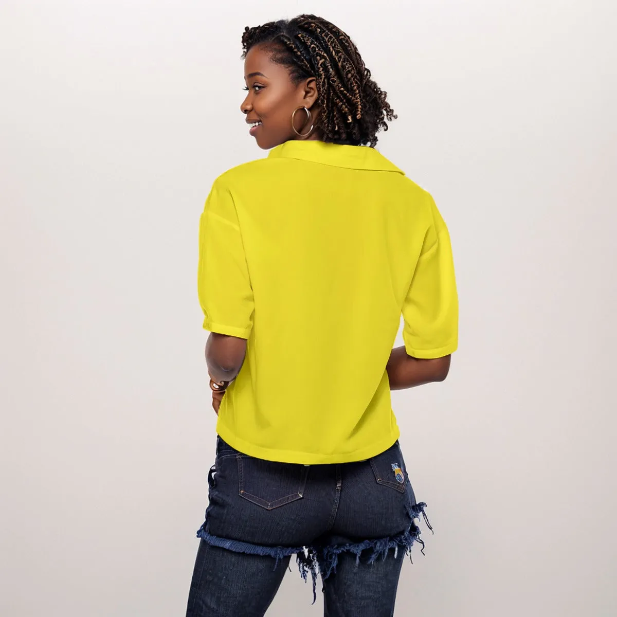 Sixty Eight 93 Logo Black Lemonade Women's V-Neck Shirt