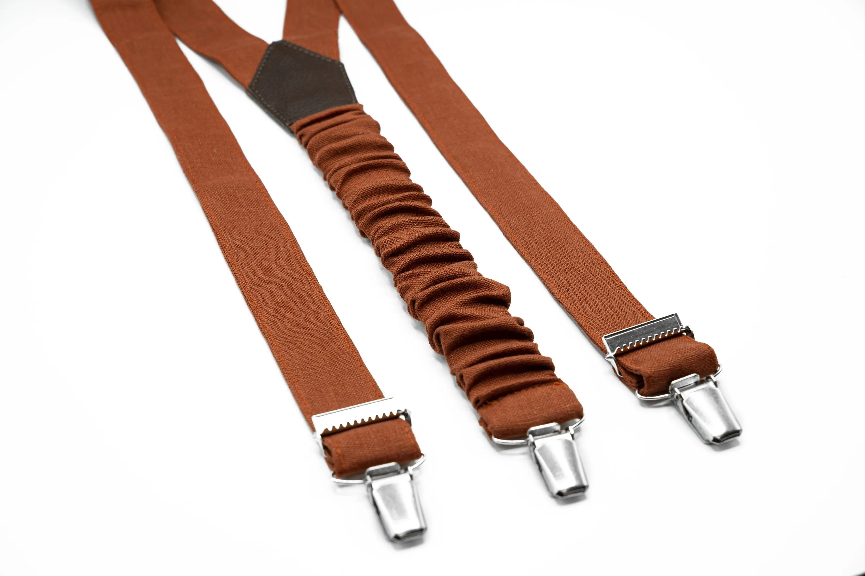 Terracotta Bow Tie and Rust Suspenders - Perfect for Weddings, Groomsmen Gifts, and Boys’ Attire