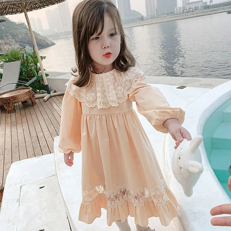 Toddler Girl Autumn Long Sleeve Girl Princess Dress - BTGD8461