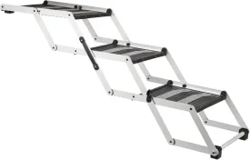 TRIXIE Foldable Aluminum Pet Steps for Dogs Up to 165 Pounds Adjustable from 19.5 to 27.5 Inches