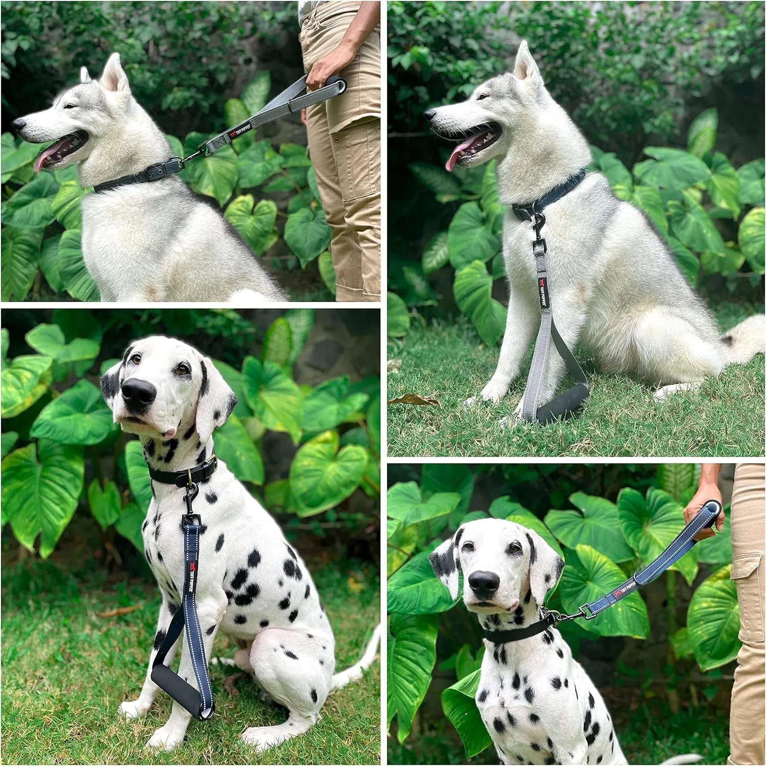 Tuff Pupper Service Dog Leash With Handle for Large Dogs | 12 Inch | Perfect for Service Harness & Training | Traffic Handle With Padding | Short Coupler