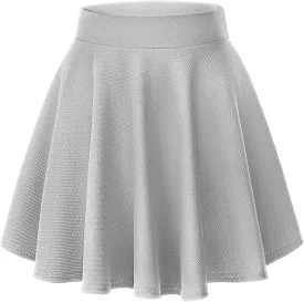 Urban CoCo Women's Basic Versatile Stretchy Flared Casual Mini Skater Skirt