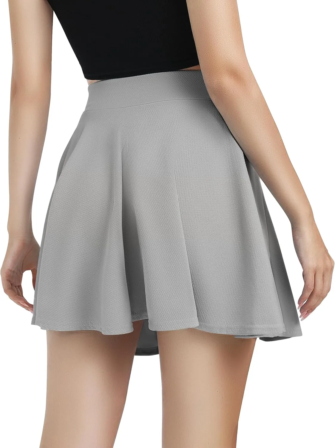 Urban CoCo Women's Basic Versatile Stretchy Flared Casual Mini Skater Skirt