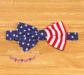USA Flag Bow Tie, 4th of July, Memorial Day, Patriotic