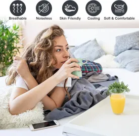 Waterproof Mattress Protector Queen, Fitted Sheet Style Breathable Mattress Cover with Deep Pocket Fits Up to 18'', Noiseless Bed Cover for Kids Adults Pets, Machine Washable (Light Gray, 60'' X 80'')