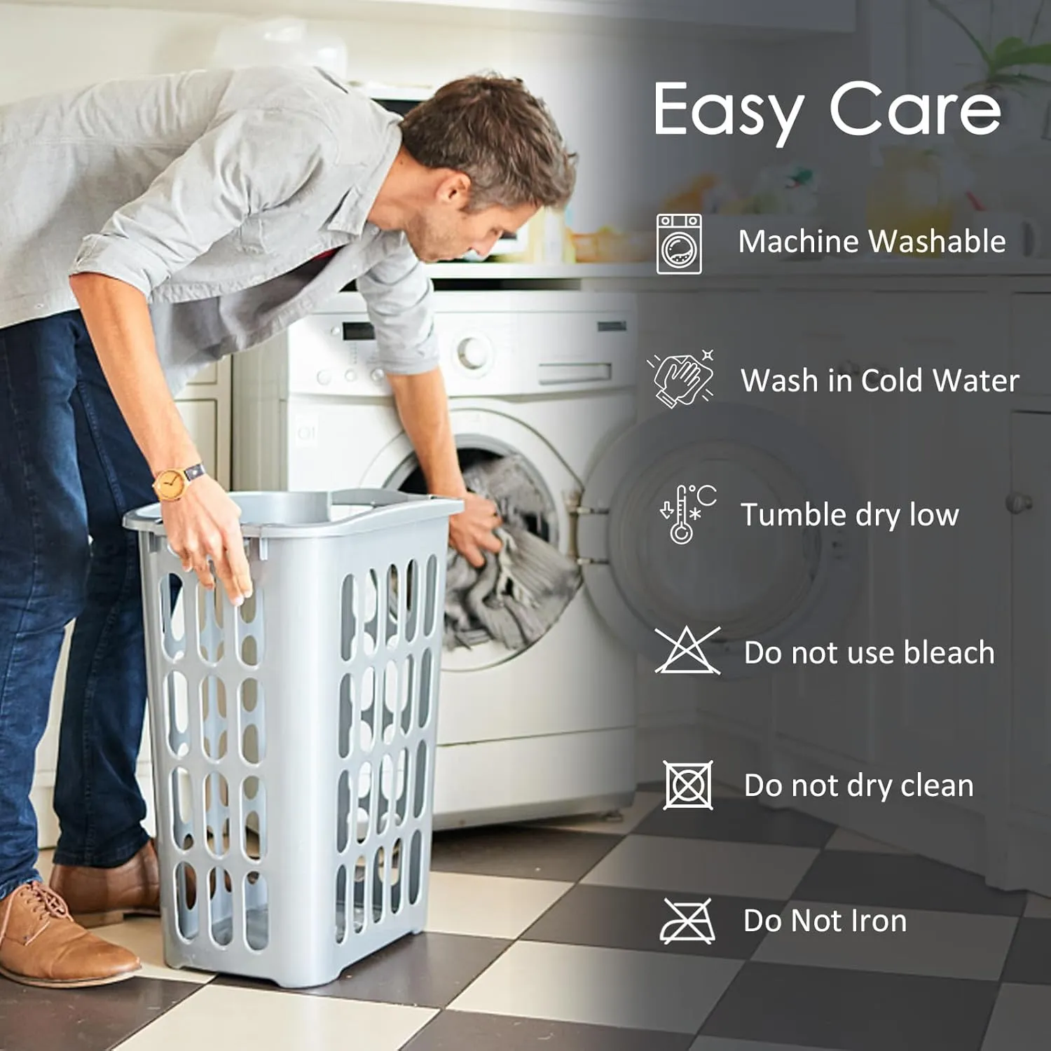 Waterproof Mattress Protector Queen, Fitted Sheet Style Breathable Mattress Cover with Deep Pocket Fits Up to 18'', Noiseless Bed Cover for Kids Adults Pets, Machine Washable (Light Gray, 60'' X 80'')