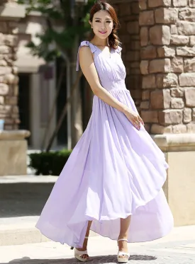 Woman maxi dress tulle dress wedding dress in purple (995)