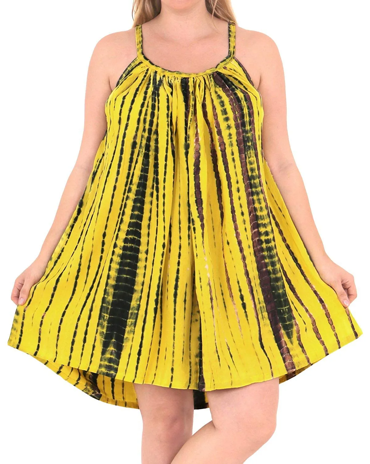 Women's Beachwear Evening Plus Size Blouse tunic Casual Cover ups Casuals yellow