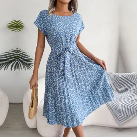 Women's Floral Chiffon A-Line Dress